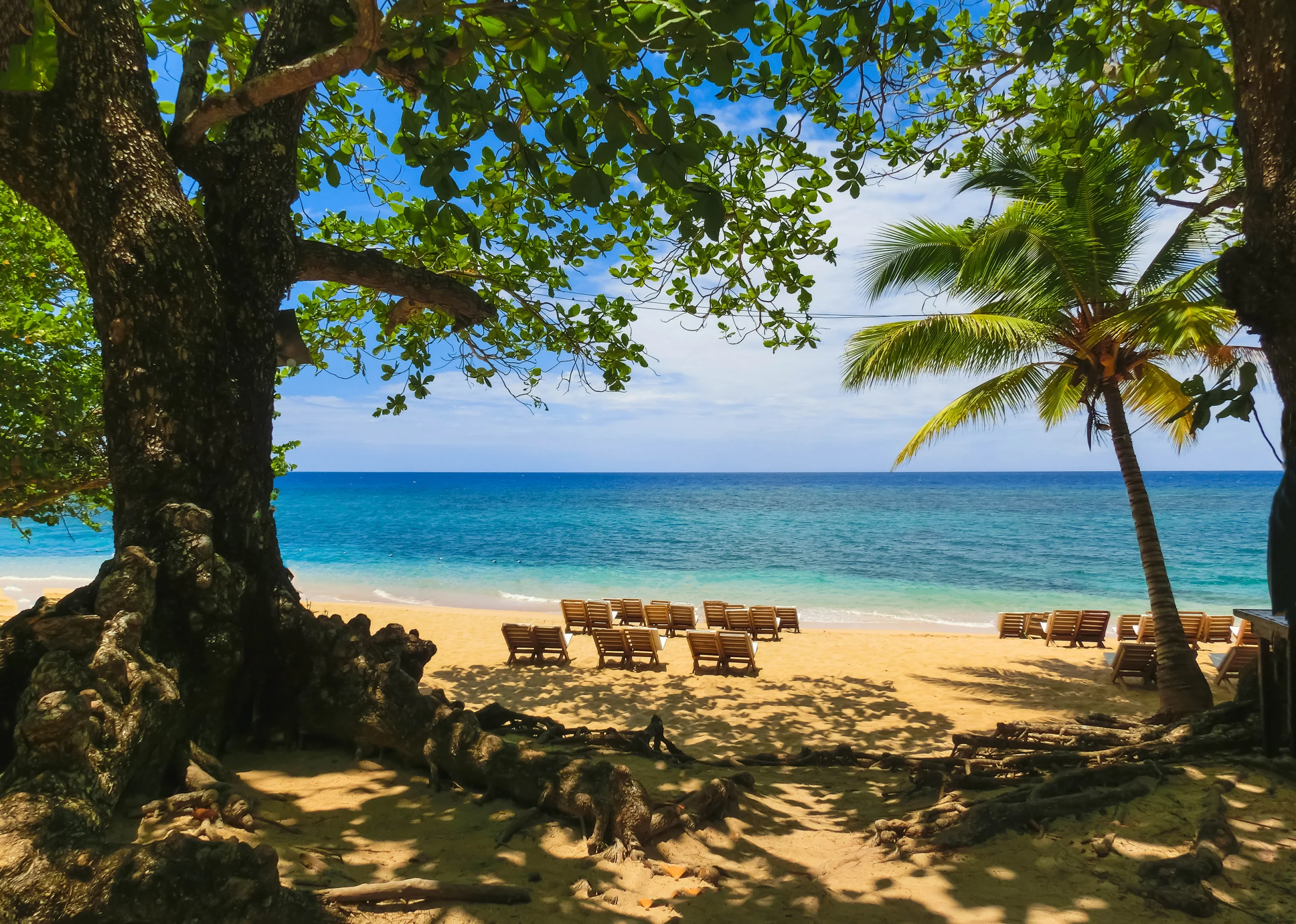 The Sea And Sand At Bamboo Beach In Jamaica The Sea And Sand At Bamboo Beach In Jamaica